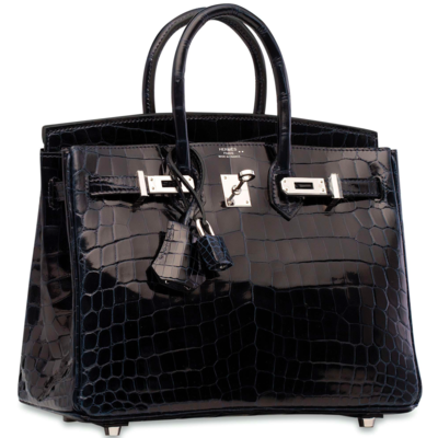Hermès Birkin 25 Blue Marine Lisse Crocodile Niloticus PHW