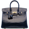 Hermès Birkin 25 Blue Sapphire Lisse Crocodile Niloticus GHW