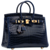 Hermès Birkin 25 Blue Sapphire Lisse Crocodile Niloticus GHW