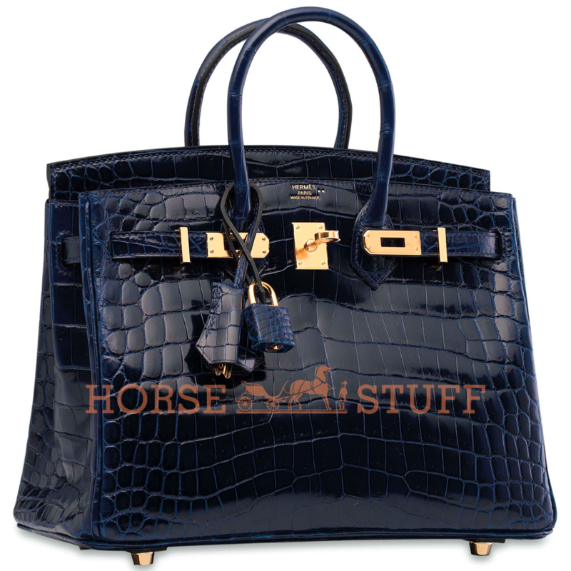 Hermès Birkin 25 Blue Sapphire Lisse Crocodile Niloticus GHW