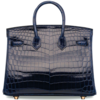 Hermès Birkin 25 Blue Sapphire Lisse Crocodile Niloticus GHW