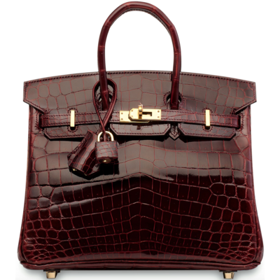 Hermès Birkin 25 Bordeaux Lisse Crocodile Niloticus GHW