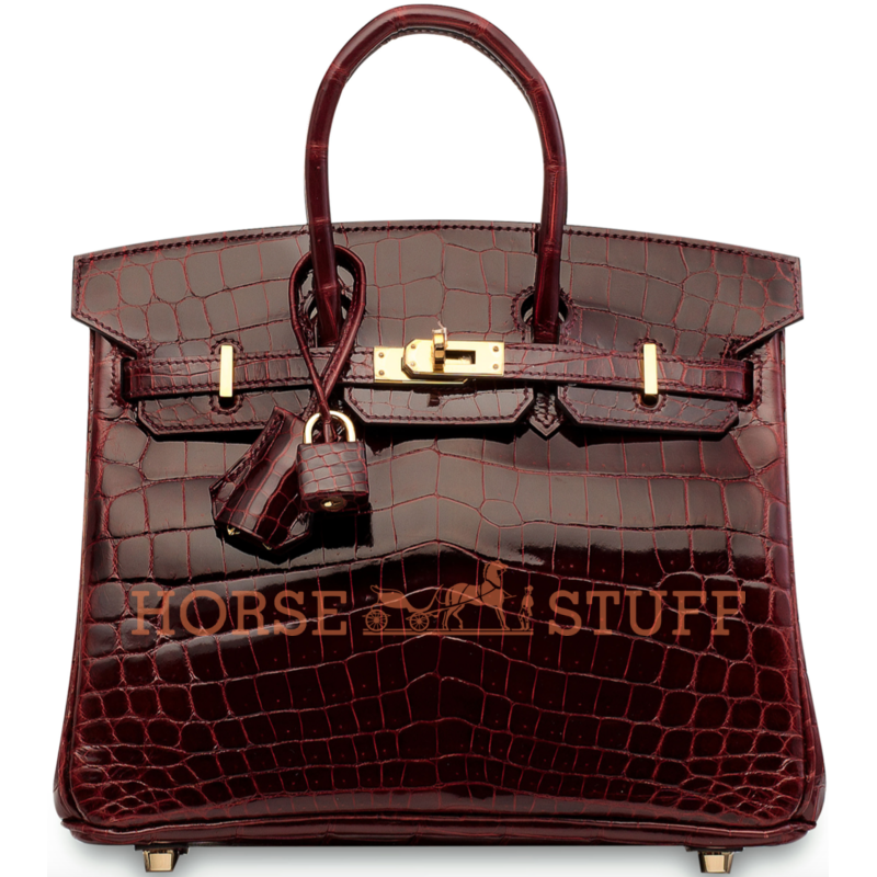 Hermès Birkin 25 Bordeaux Lisse Crocodile Niloticus GHW