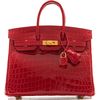 Hermès Birkin 25 Braise Lisse Crocodile Niloticus GHW