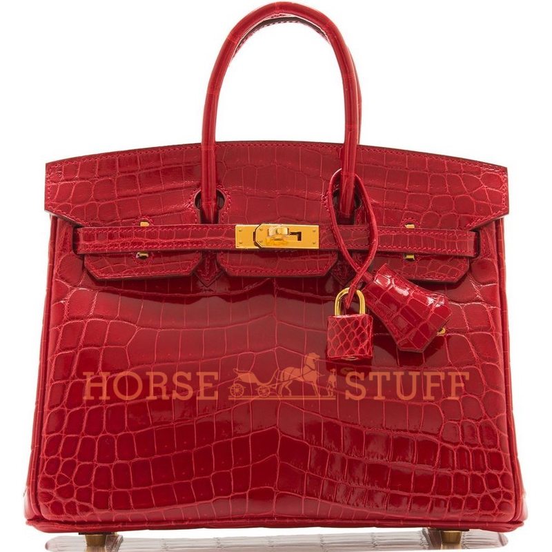 Hermès Birkin 25 Braise Lisse Crocodile Niloticus GHW