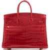 Hermès Birkin 25 Braise Lisse Crocodile Niloticus GHW