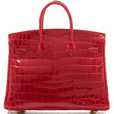 Hermès Birkin 25 Braise Lisse Crocodile Niloticus GHW 