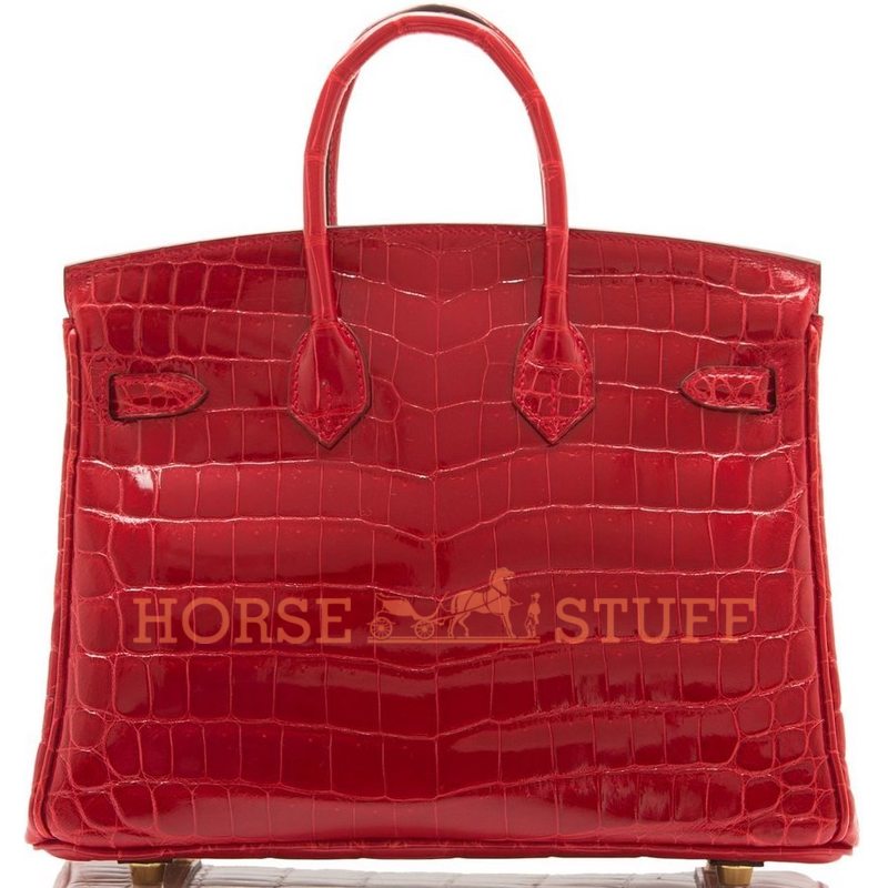 Hermès Birkin 25 Braise Lisse Crocodile Niloticus GHW