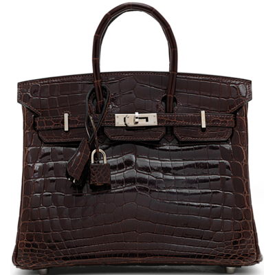 Hermès Birkin 25 Cocoan Lisse Crocodile Niloticus PHW