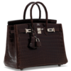 Hermès Birkin 25 Cocoan Lisse Crocodile Niloticus PHW