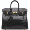 Hermès Birkin 25 Graphite Lisse Crocodile Niloticus GHW