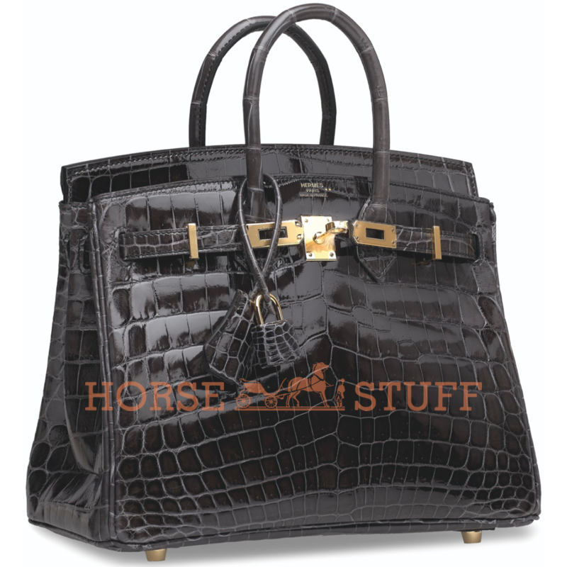 Hermès Birkin 25 Graphite Lisse Crocodile Niloticus GHW