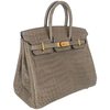 Hermès Birkin 25 Gris Tourterelle Shiny Crocodile Niloticus GHW