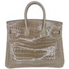 Hermès Birkin 25 Gris Tourterelle Shiny Crocodile Niloticus GHW