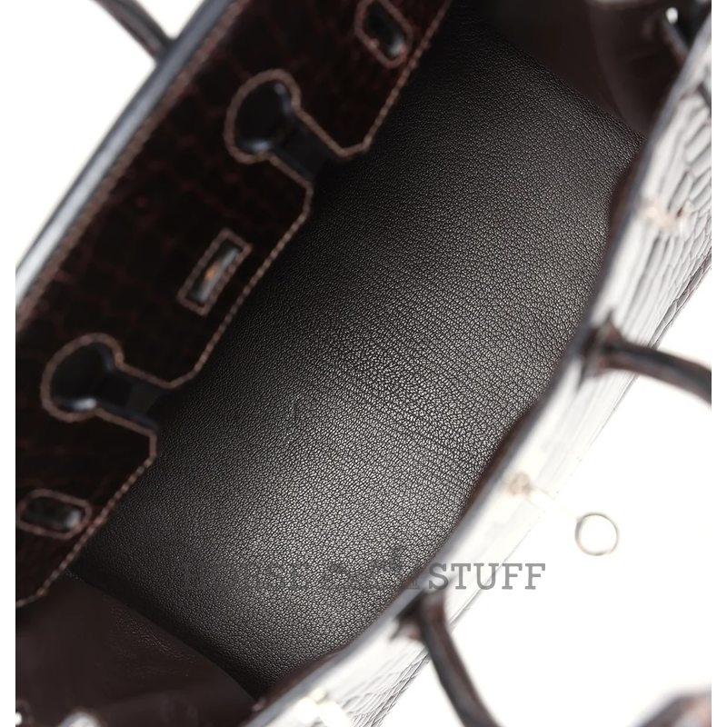 Hermès Birkin 25 Havane Shiny Crocodile Niloticus PHW