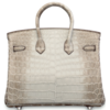 Hermès Birkin 25 Gris Cendre Himalayan Crocodile Niloticus PHW