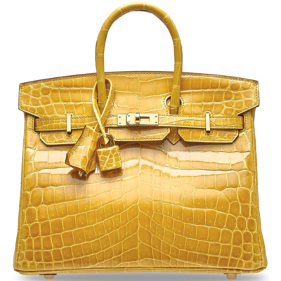 Hermès Birkin 25 Jaune Ambre Lisse Crocodile Niloticus GHW