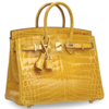 Hermès Birkin 25 Jaune Ambre Lisse Crocodile Niloticus GHW