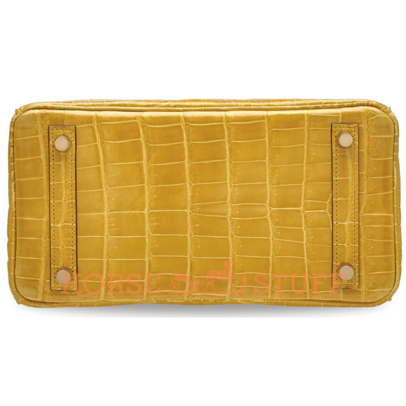 Hermès Birkin 25 Jaune Ambre Lisse Crocodile Niloticus GHW