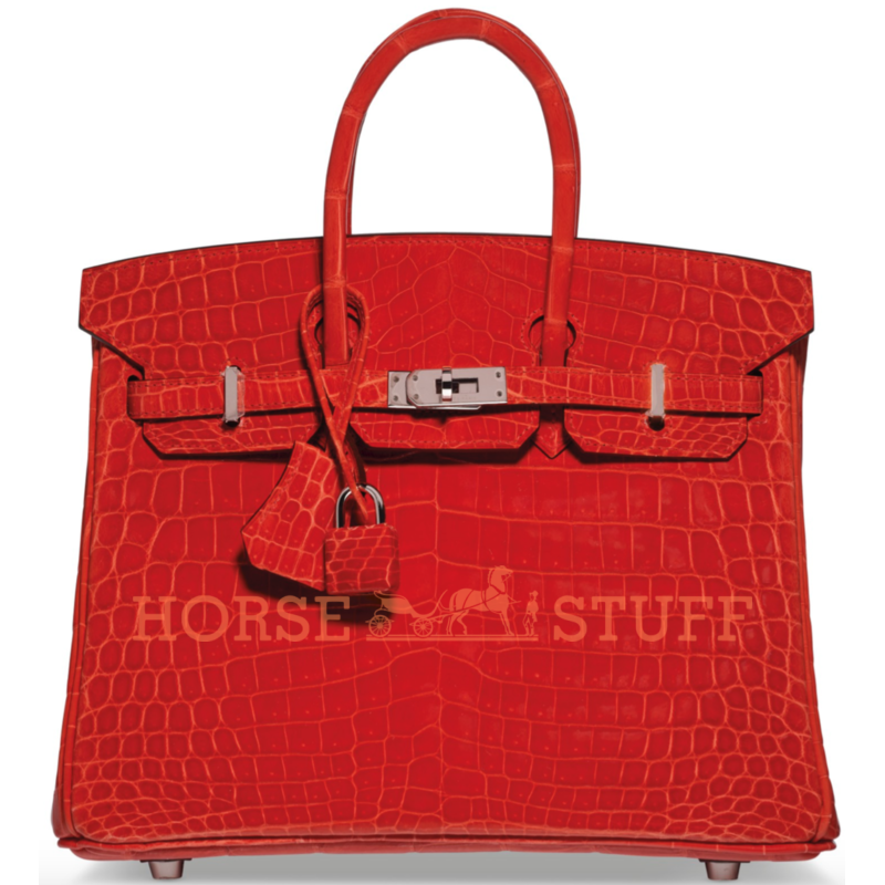 Hermès Birkin 25 Orange Poppy Matte Crocodile Niloticus PHW