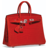 Hermès Birkin 25 Orange Poppy Matte Crocodile Niloticus PHW