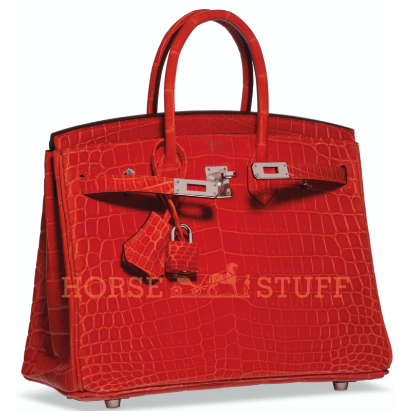 Hermès Birkin 25 Orange Poppy Matte Crocodile Niloticus PHW