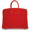 Hermès Birkin 25 Orange Poppy Matte Crocodile Niloticus PHW