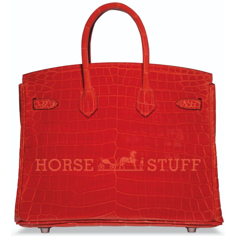 Hermès Birkin 25 Orange Poppy Matte Crocodile Niloticus PHW