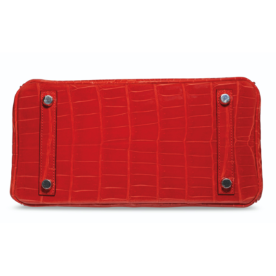 Hermès Birkin 25 Orange Poppy Matte Crocodile Niloticus PHW