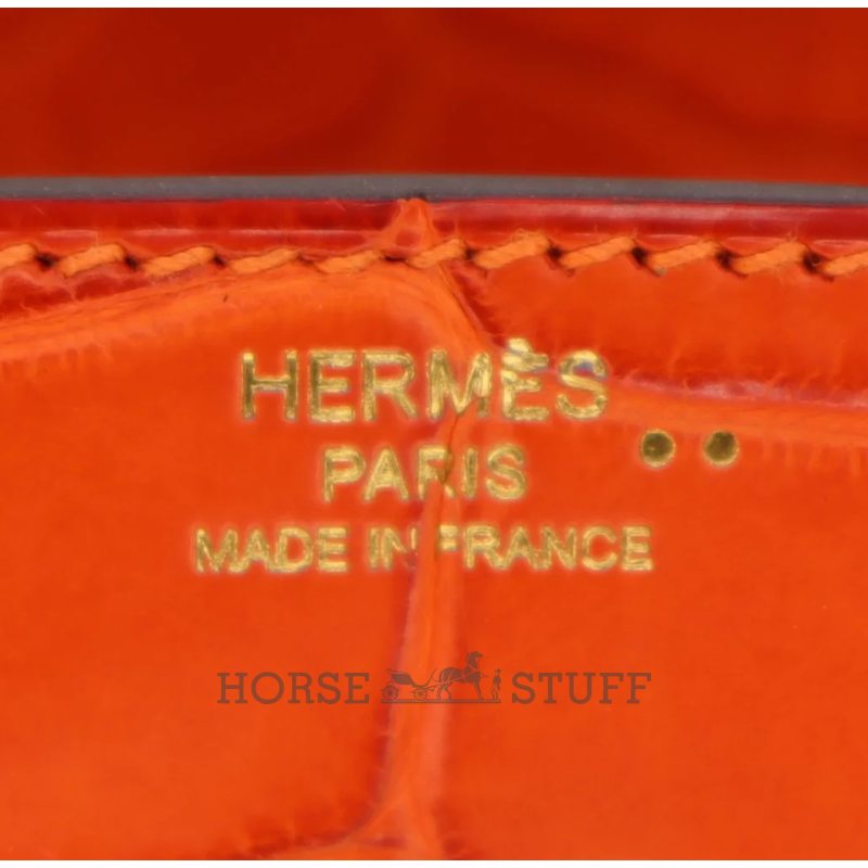 Hermès Birkin 25 Orange Matte Crocodile Niloticus GHW