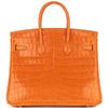 Hermès Birkin 25 Orange Shiny Crocodile Niloticus PHW