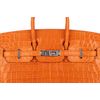 Hermès Birkin 25 Orange Shiny Crocodile Niloticus PHW