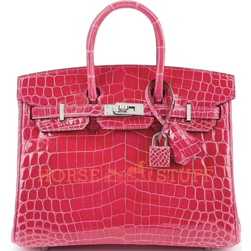 Hermès Birkin 25 Rose Extreme Lisse Crocodile Niloticus PHW