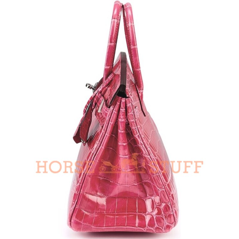 Hermès Birkin 25 Rose Extreme Lisse Crocodile Niloticus PHW