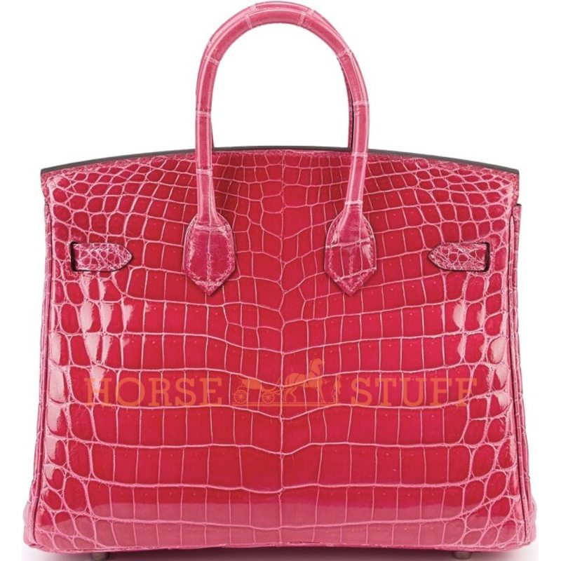 Hermès Birkin 25 Rose Extreme Lisse Crocodile Niloticus PHW