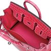 Hermès Birkin 25 Rose Extreme Lisse Crocodile Niloticus PHW