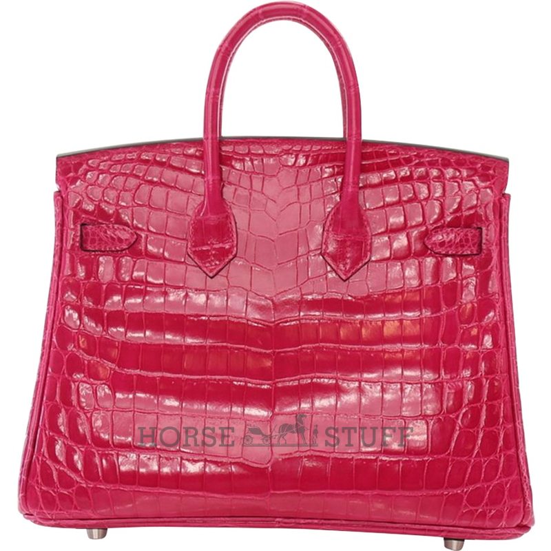 Hermès Birkin 25 Rose Mexico Shiny Crocodile Niloticus PHW
