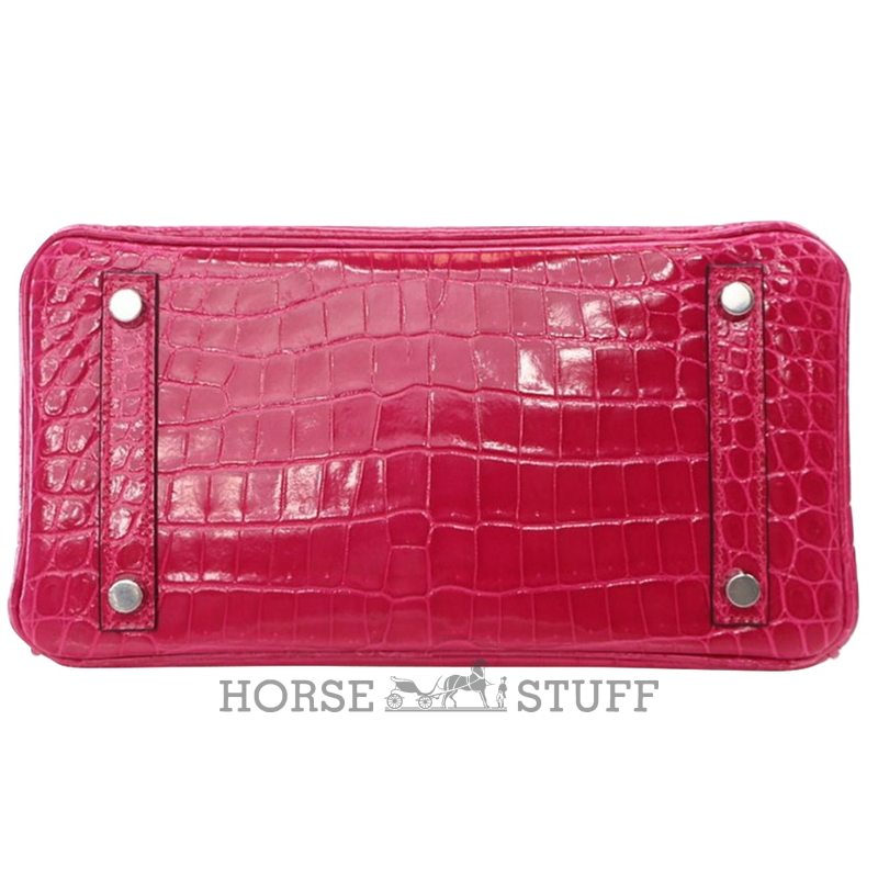 Hermès Birkin 25 Rose Mexico Shiny Crocodile Niloticus PHW