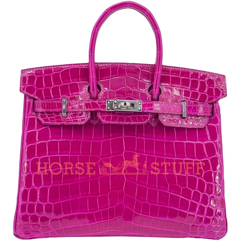 Hermès Birkin 25 Rose Pourpre Shiny Crocodile Niloticus PHW