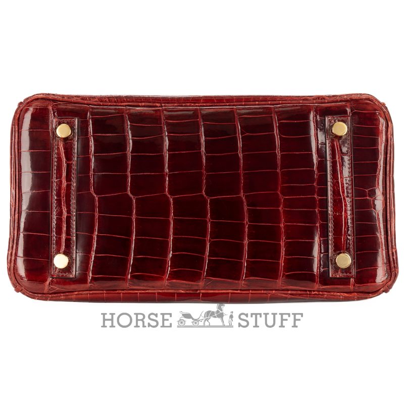 Hermès Birkin 25 Rouge H Shiny Crocodile Niloticus GHW