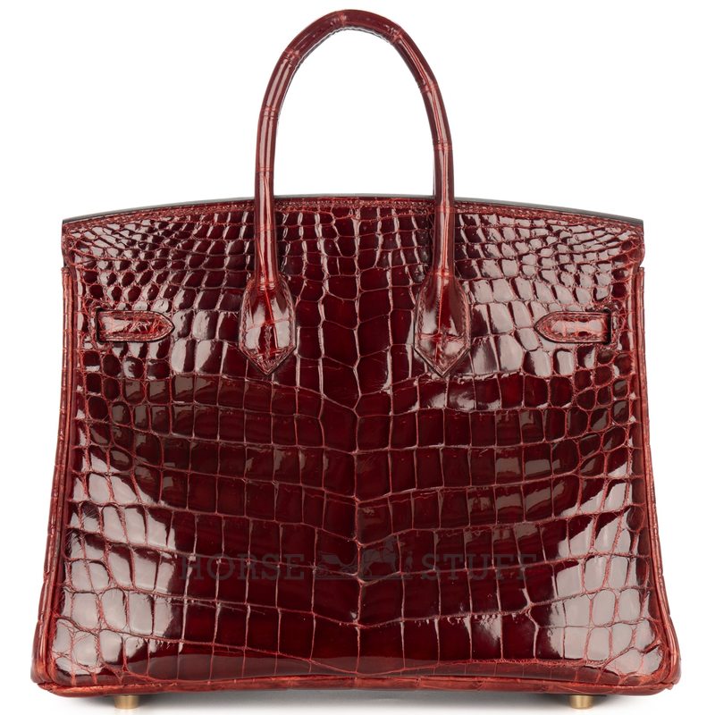 Hermès Birkin 25 Rouge H Shiny Crocodile Niloticus GHW