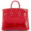 Hermès Birkin 25 Sanguine Shiny Crocodile Niloticus GHW