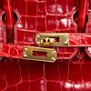 Hermès Birkin 25 Sanguine Shiny Crocodile Niloticus GHW