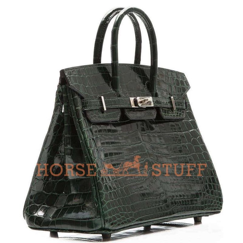 Hermès Birkin 25 Vert Fonce Lisse Crocodile Niloticus PHW