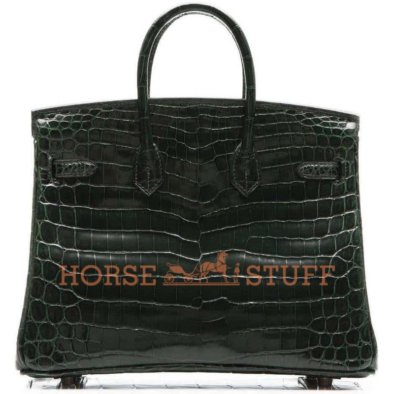 Hermès Birkin 25 Vert Fonce Lisse Crocodile Niloticus PHW