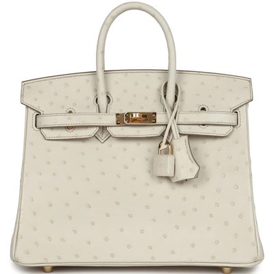 Hermès Birkin 25 Beton Ostrich GHW