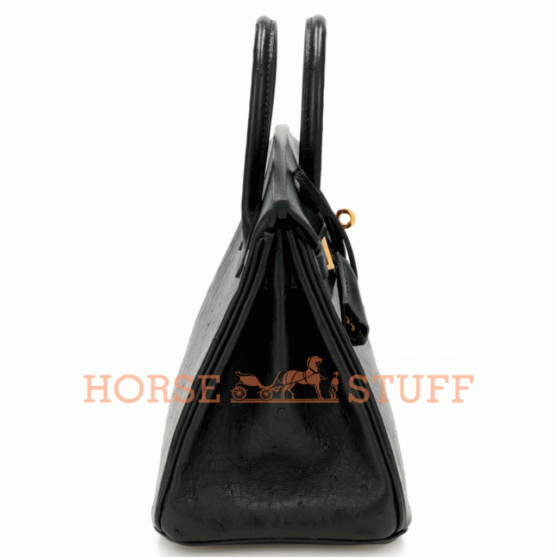 Hermès Birkin 25 Black Ostrich GHW