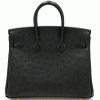 Hermès Birkin 25 Black Ostrich GHW