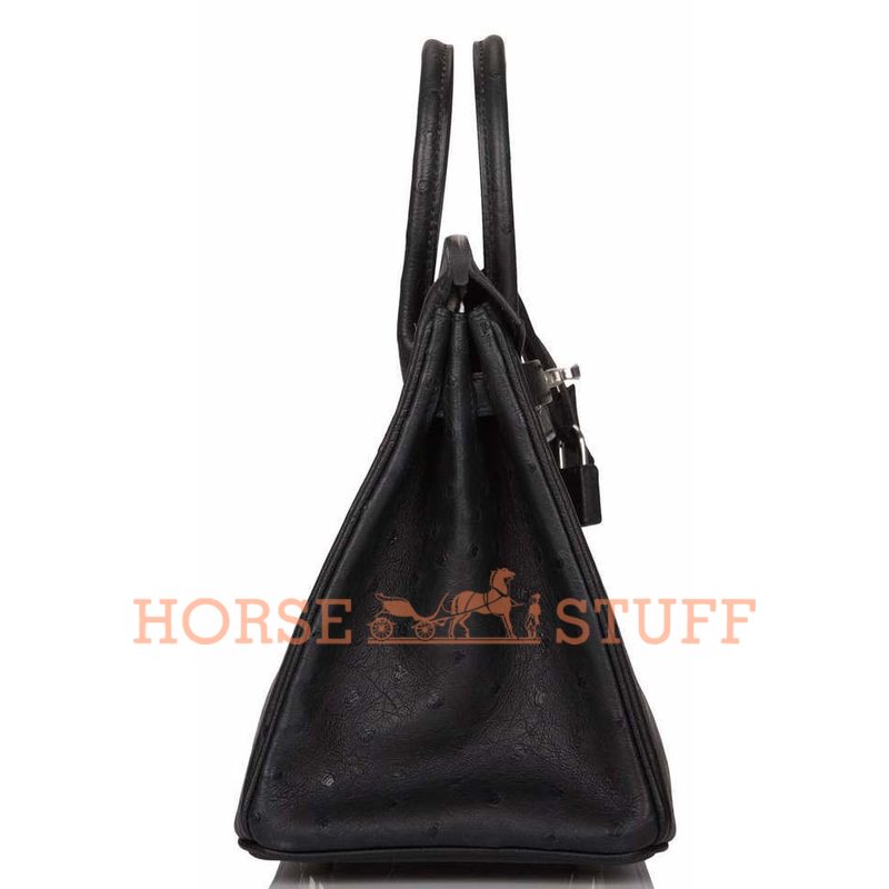 Hermès Birkin 25 Black Ostrich PHW