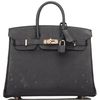 Hermès Birkin 25 Black Ostrich RGHW